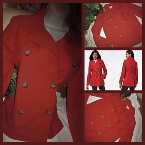 MK Michael Kors women's red double breasted jacket